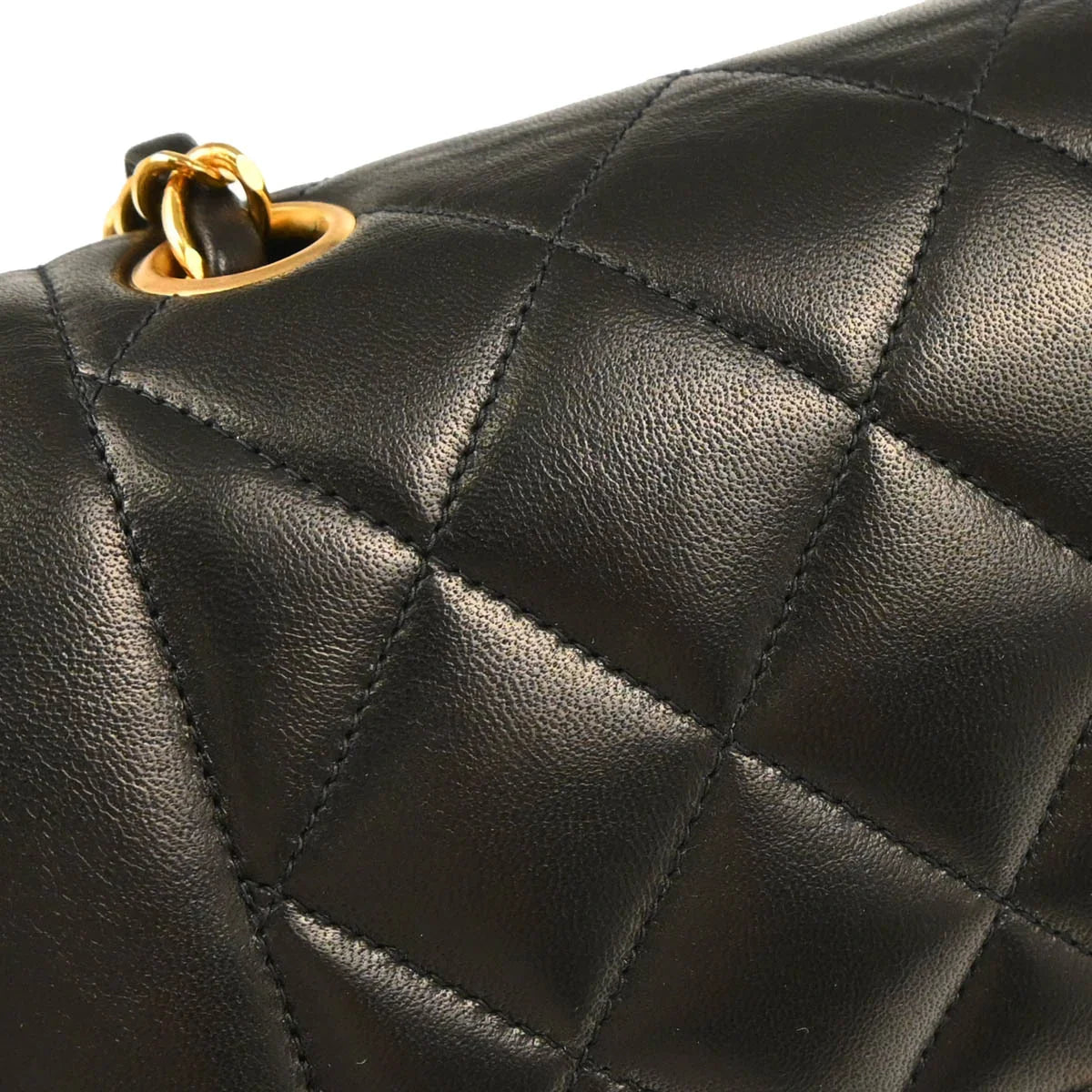 Chanel 1994-1996 Black Lambskin Small Diana Shoulder Bag