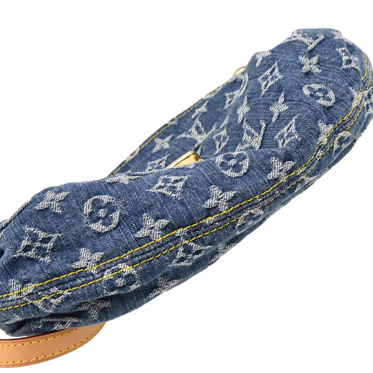 Louis Vuitton 2005 Blue Monogram Denim Mini Pleaty Handbag M95050
