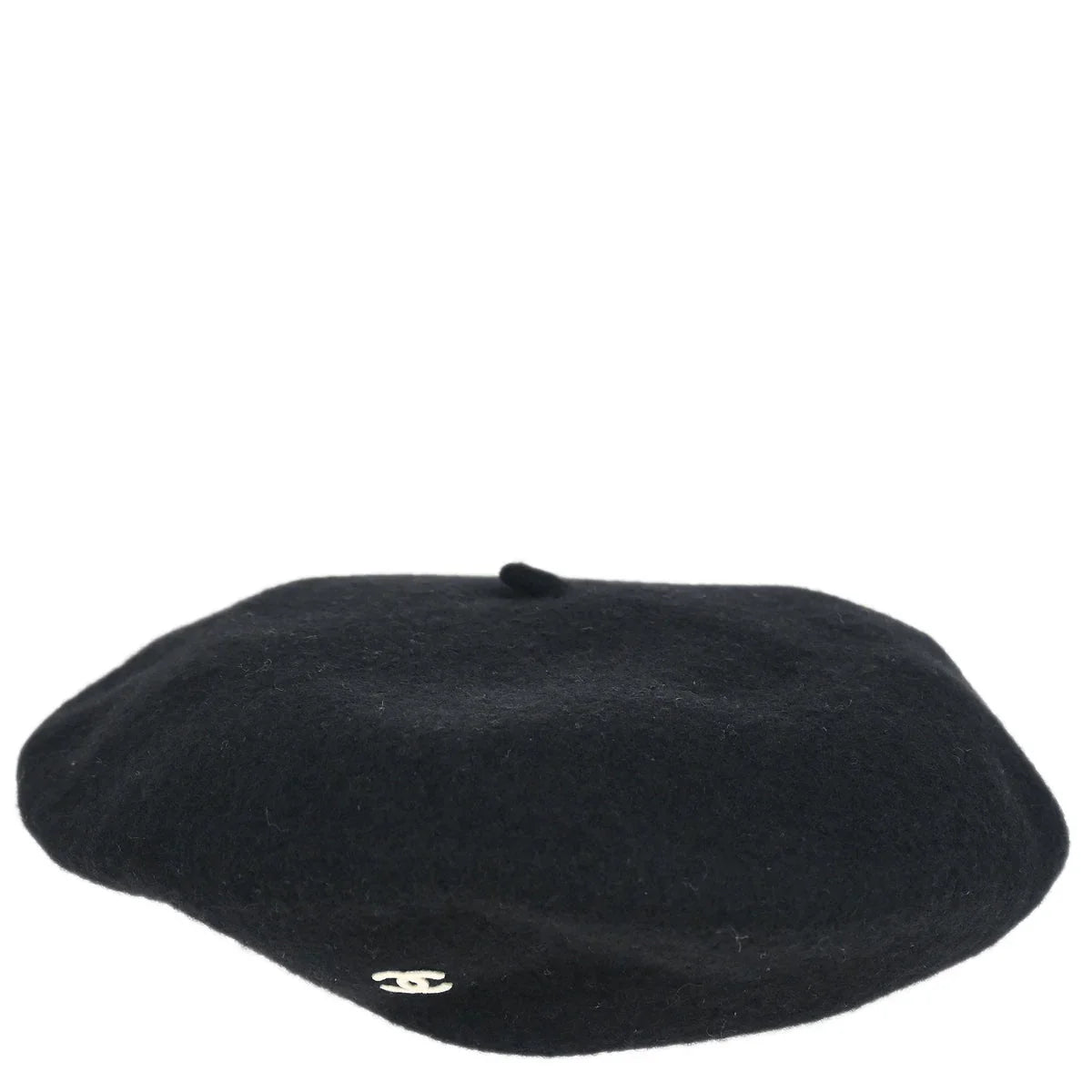 Chanel Black Hat Beret Small Good