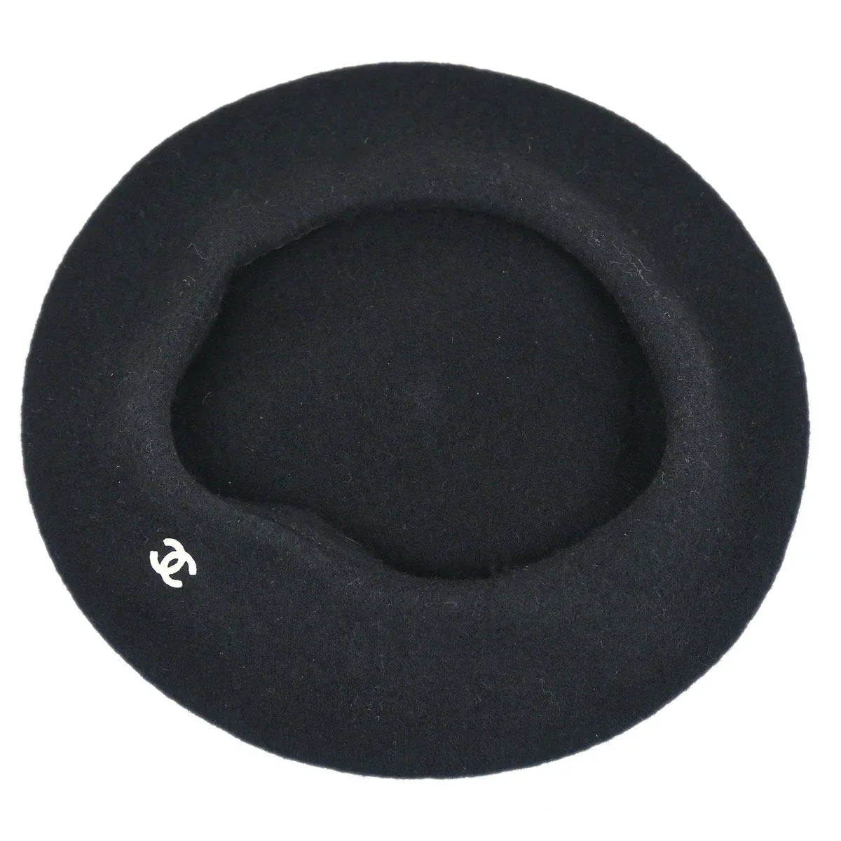 Chanel Black Hat Beret Small Good