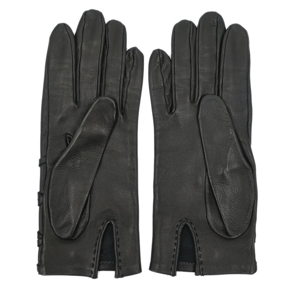 Hermes Black Leather Gloves #6