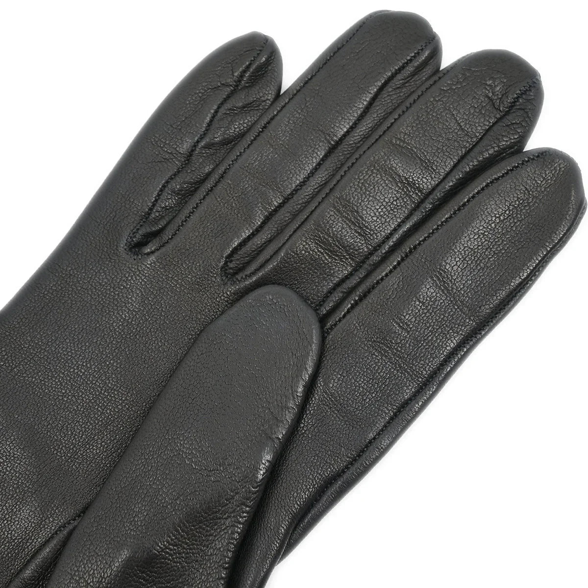 Hermes Black Leather Gloves #6