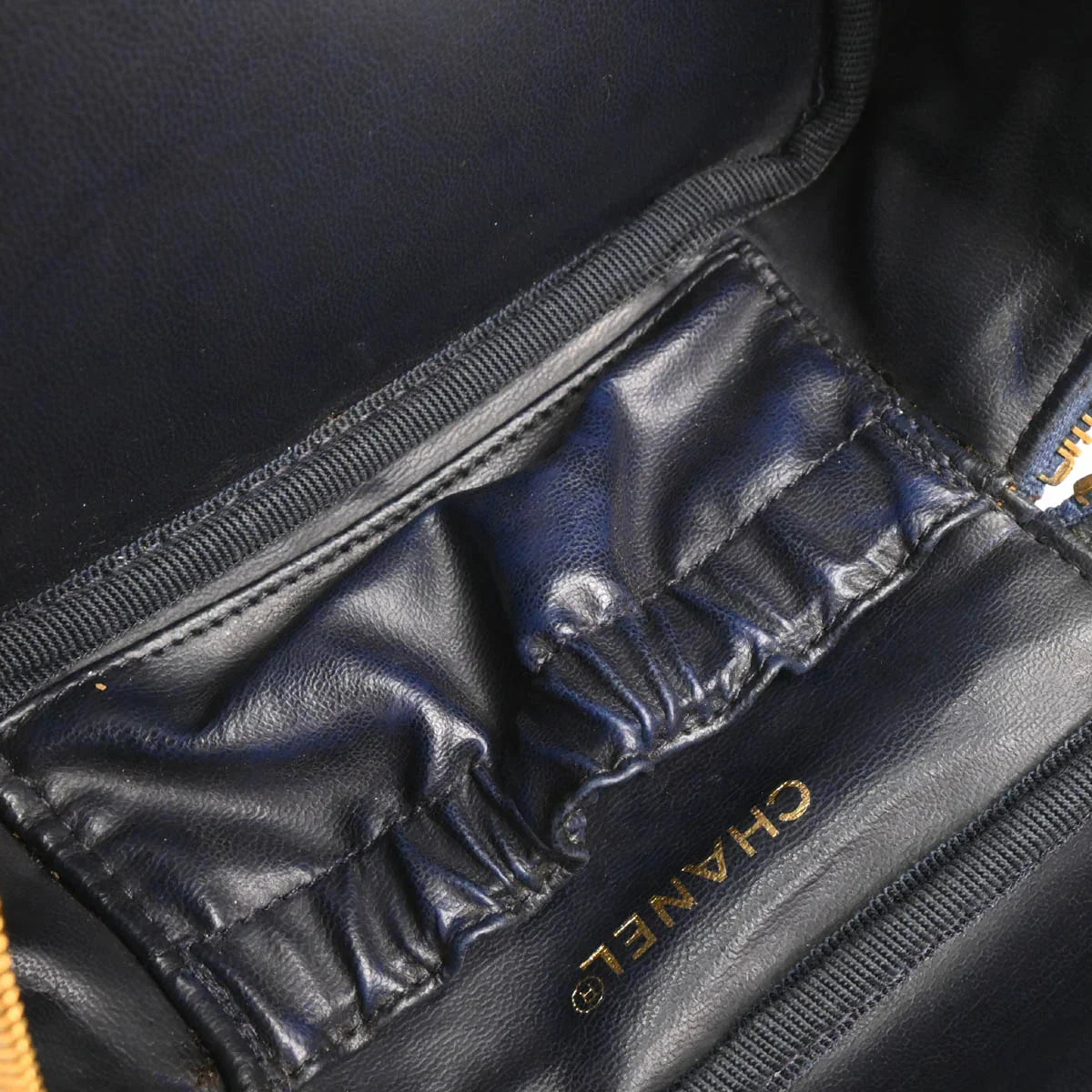 Chanel 1996-1997 Blue Denim Vanity Handbag