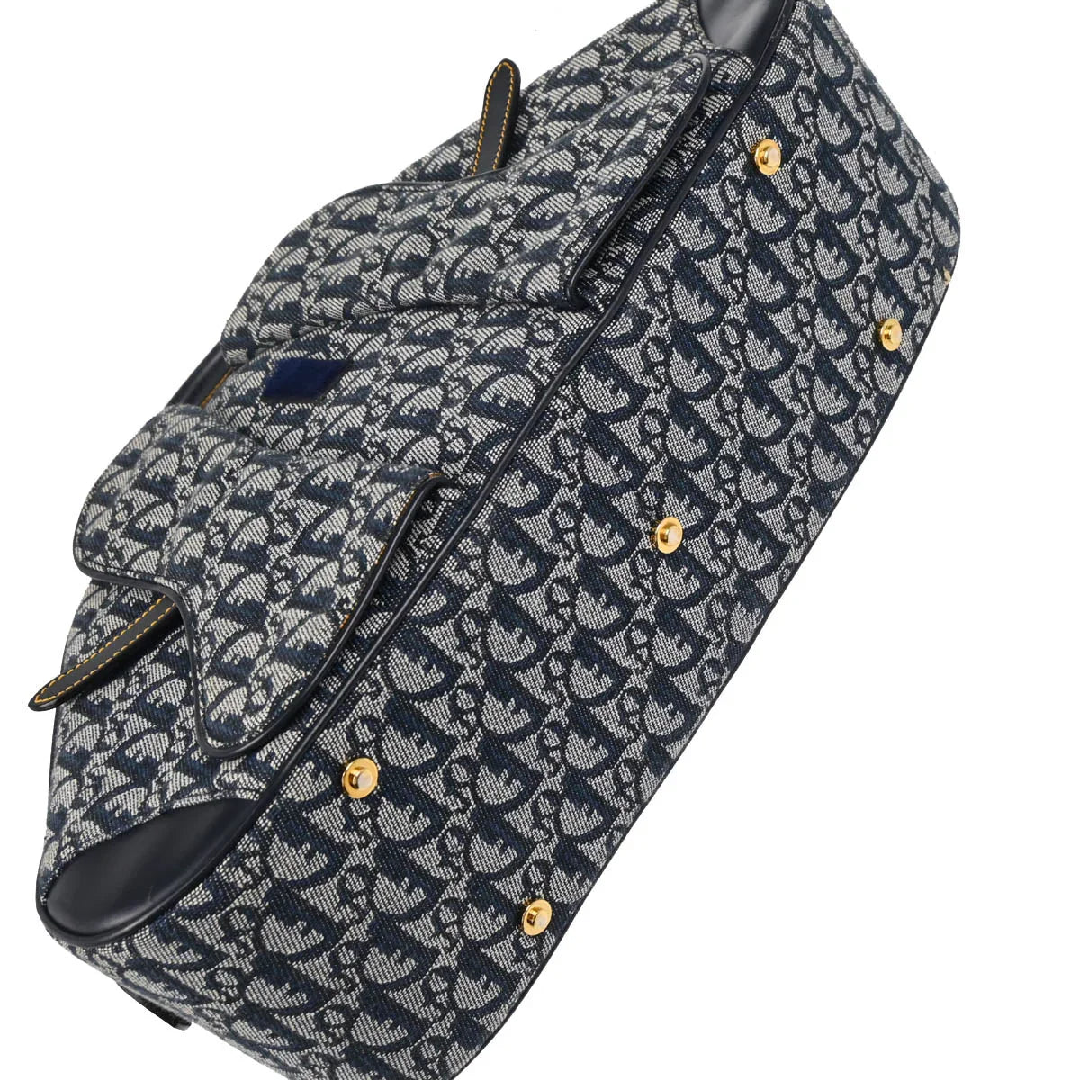 Christian Dior 2002 Navy Double Saddle Trotter Handbag
