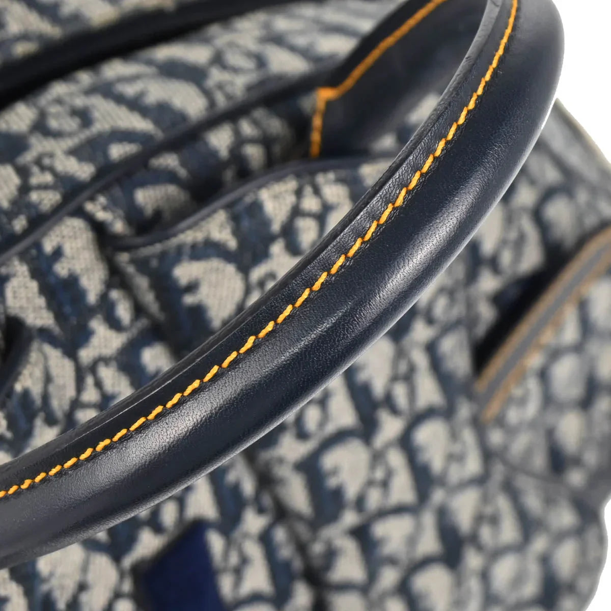 Christian Dior 2002 Navy Double Saddle Trotter Handbag