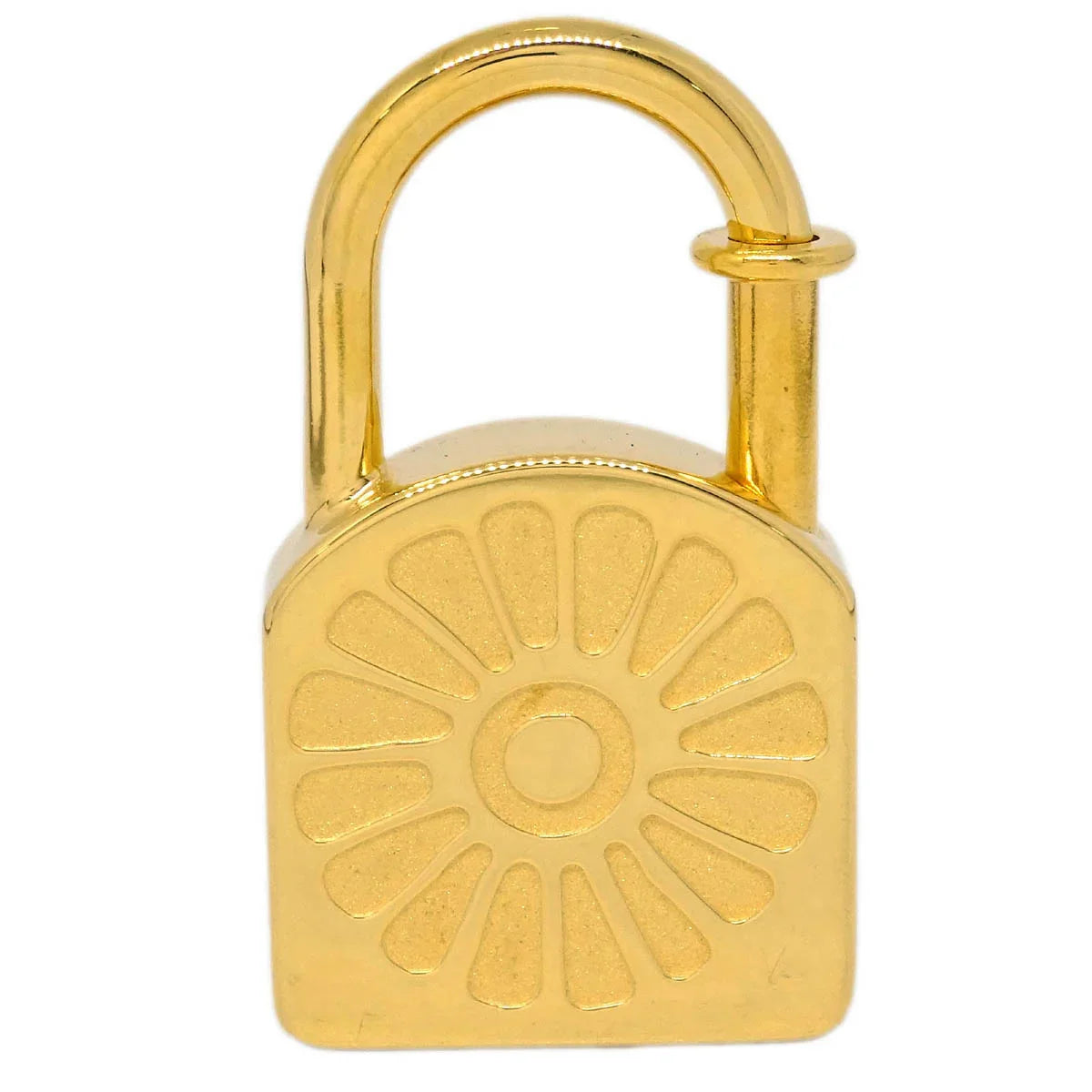 Hermes 1994 Limited Sunflower Soleil Cadena Lock Bag Charm Gold Small Good