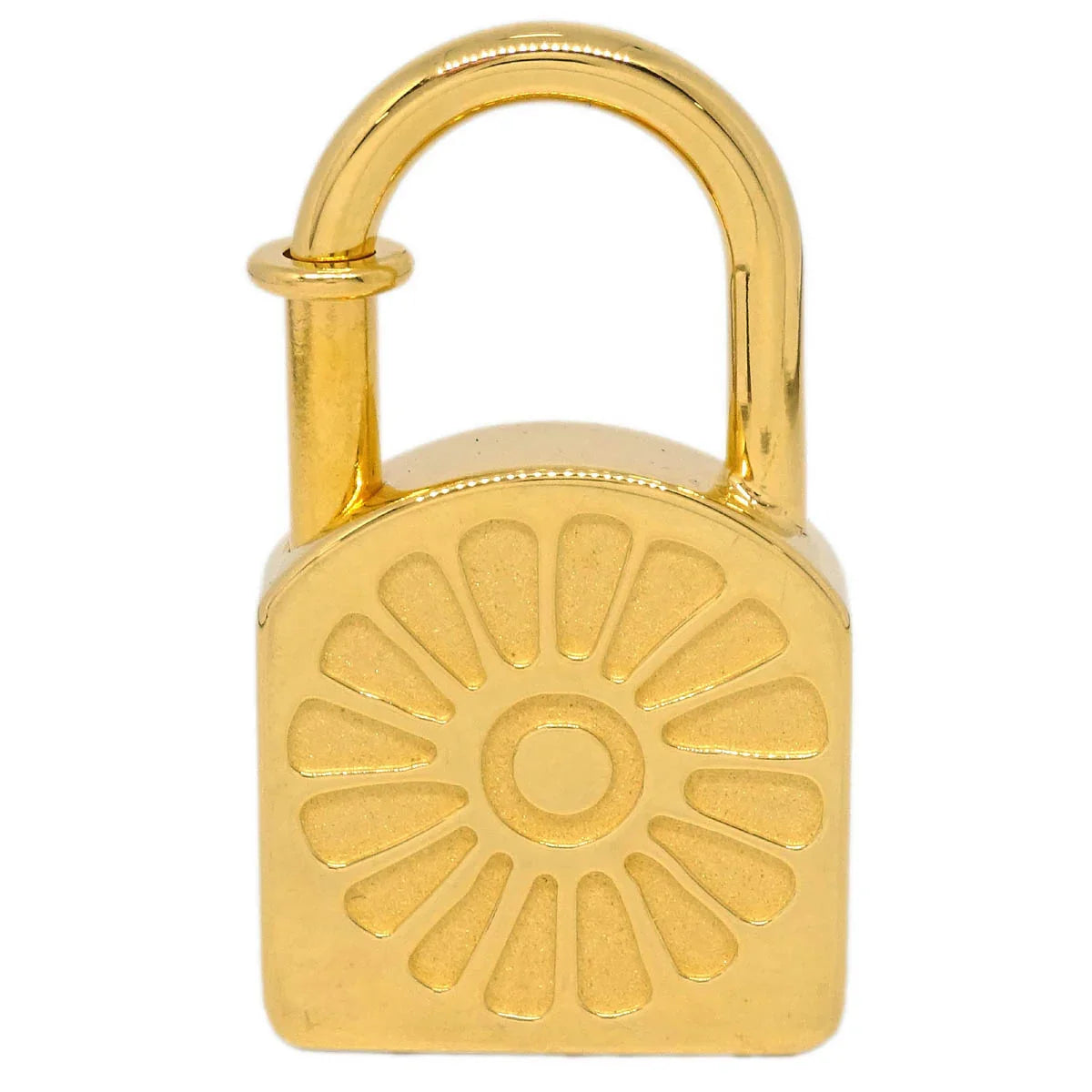 Hermes 1994 Limited Sunflower Soleil Cadena Lock Bag Charm Gold Small Good