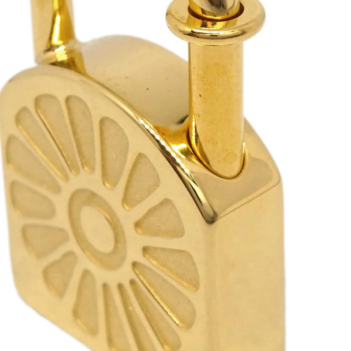 Hermes 1994 Limited Sunflower Soleil Cadena Lock Bag Charm Gold Small Good