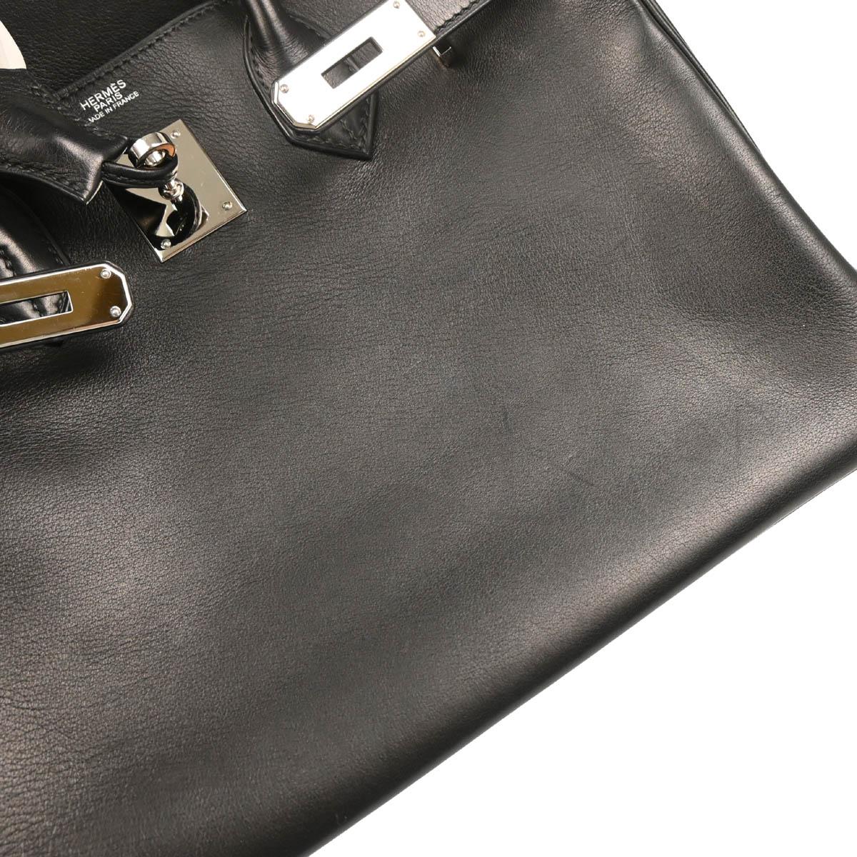 Hermes 2006 Black Swift Birkin 30 Handbag