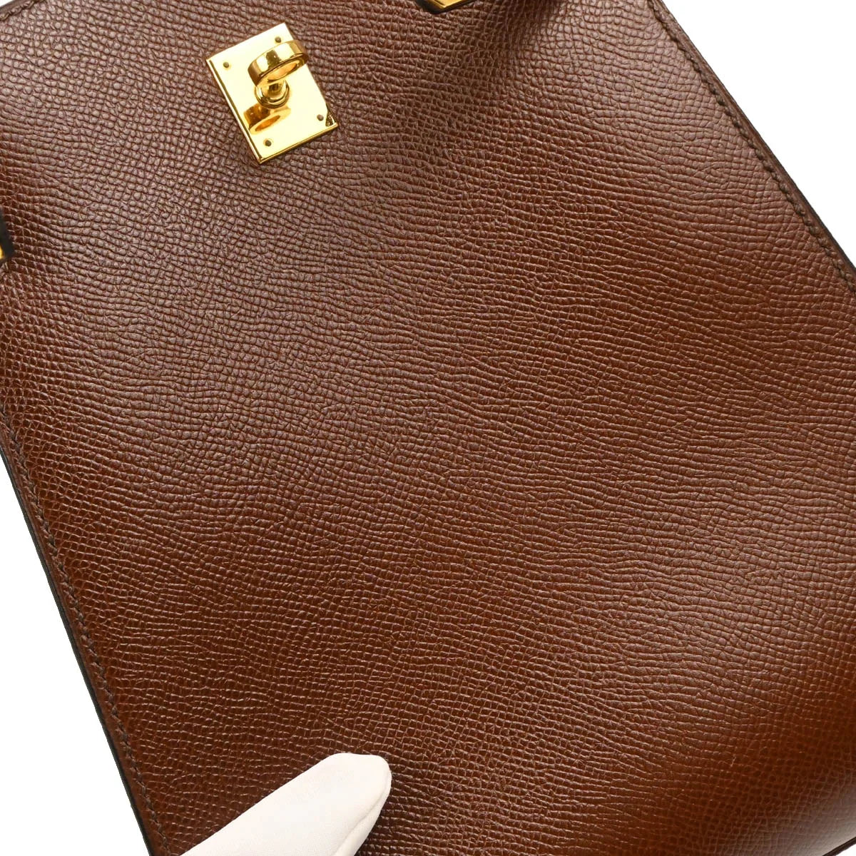Hermes 1989 Marron Fonce Courchevel Kelly Sport PM Shoulder Bag