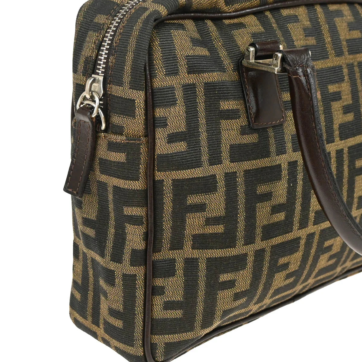 Fendi 1990s Brown Zucca 2way Shoulder Handbag