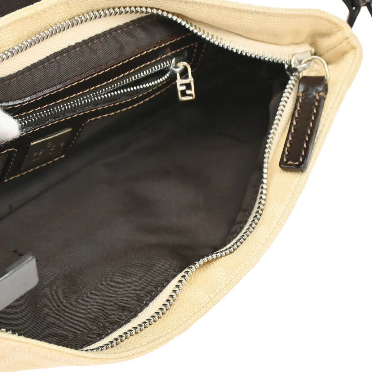 Fendi Ivory Zucca Shoulder Bag