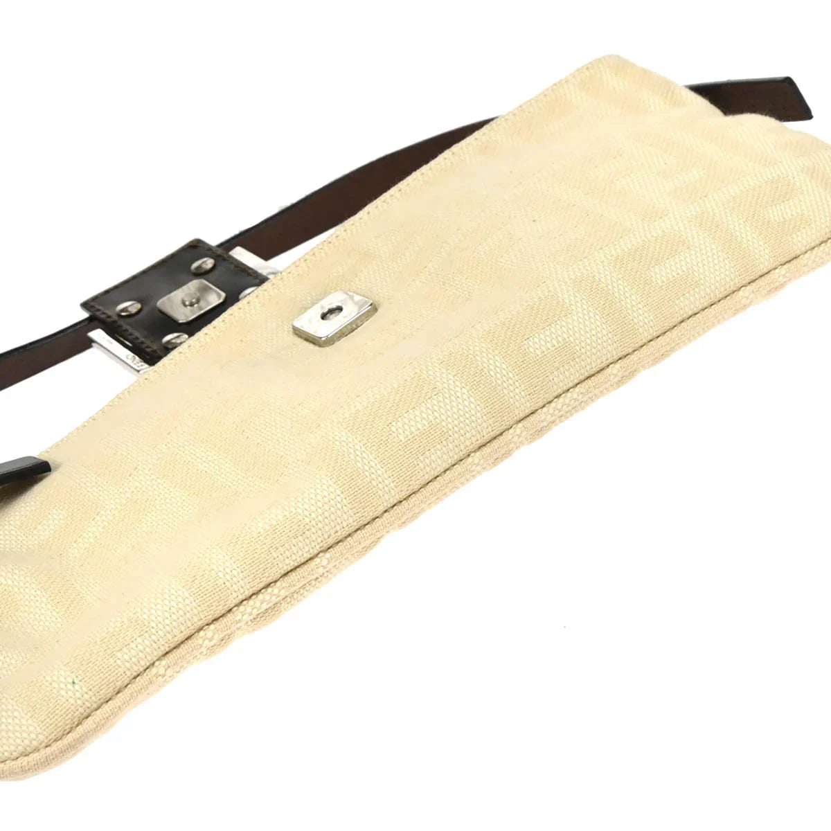 Fendi Ivory Zucca Shoulder Bag