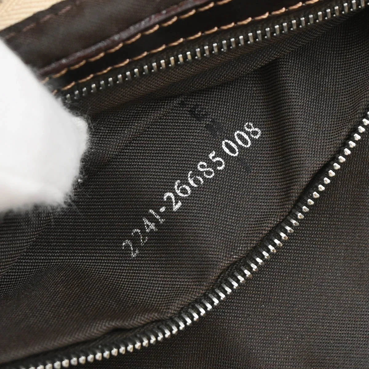 Fendi Ivory Zucca Shoulder Bag