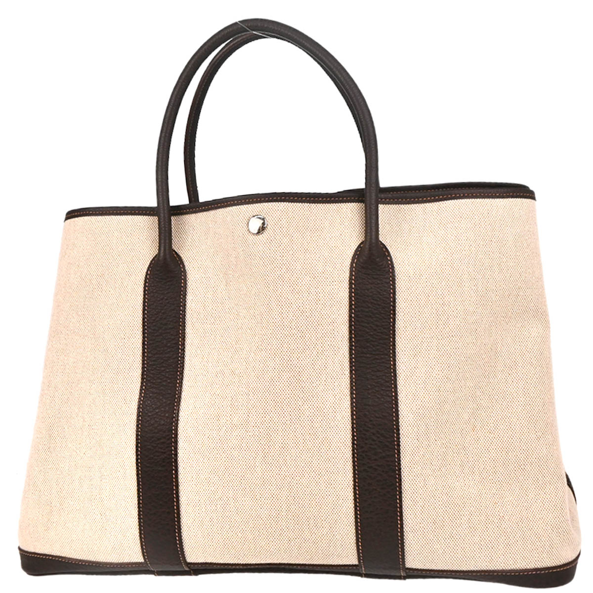 Hermes 2005 Beige Toile H Garden Party MM Tote Handbag