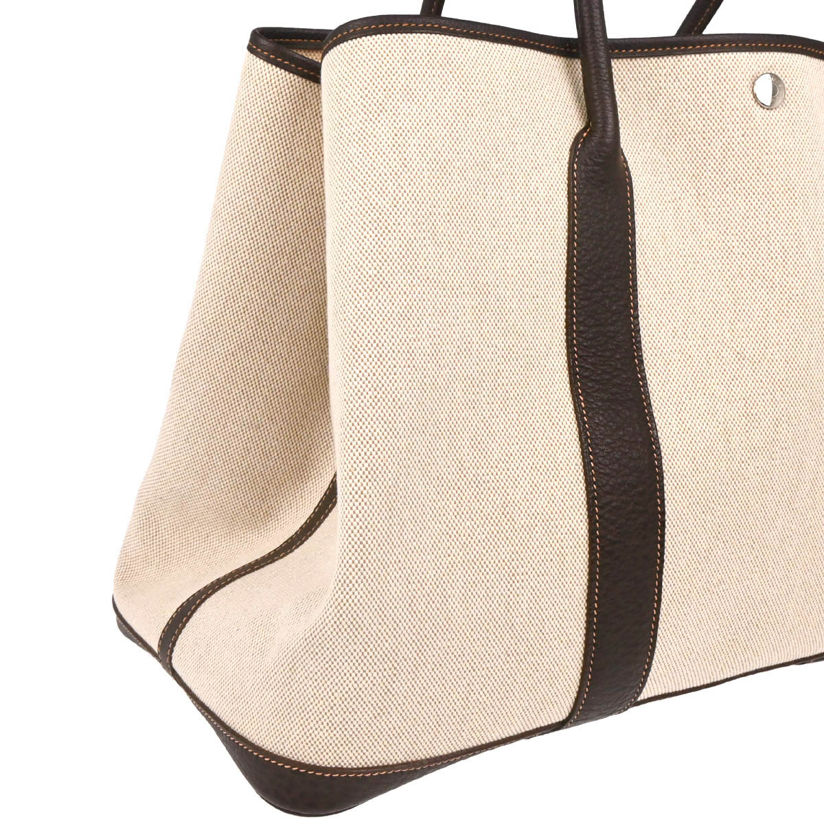 Hermes 2005 Beige Toile H Garden Party MM Tote Handbag