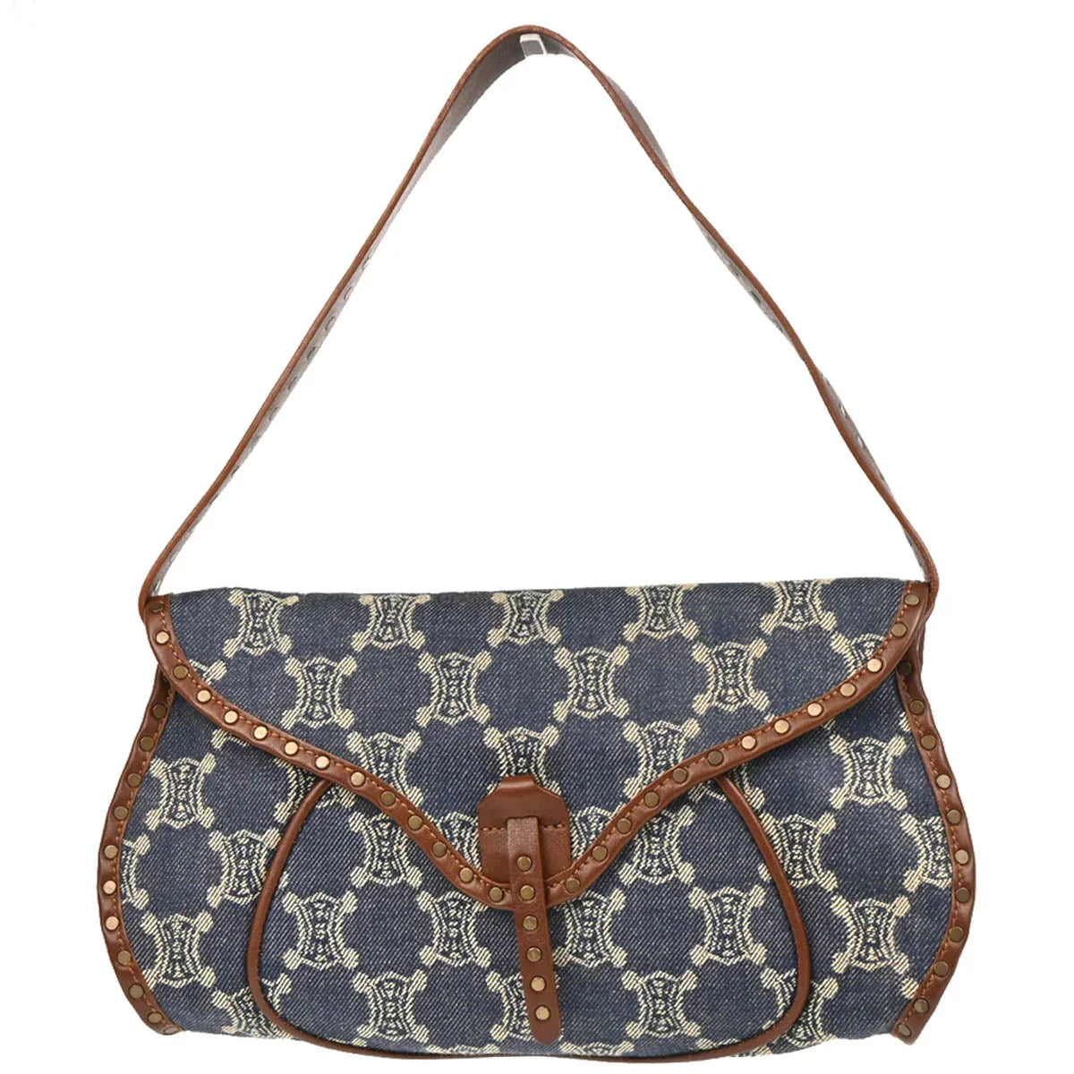 Celine Indigo Denim Macadam Handbag