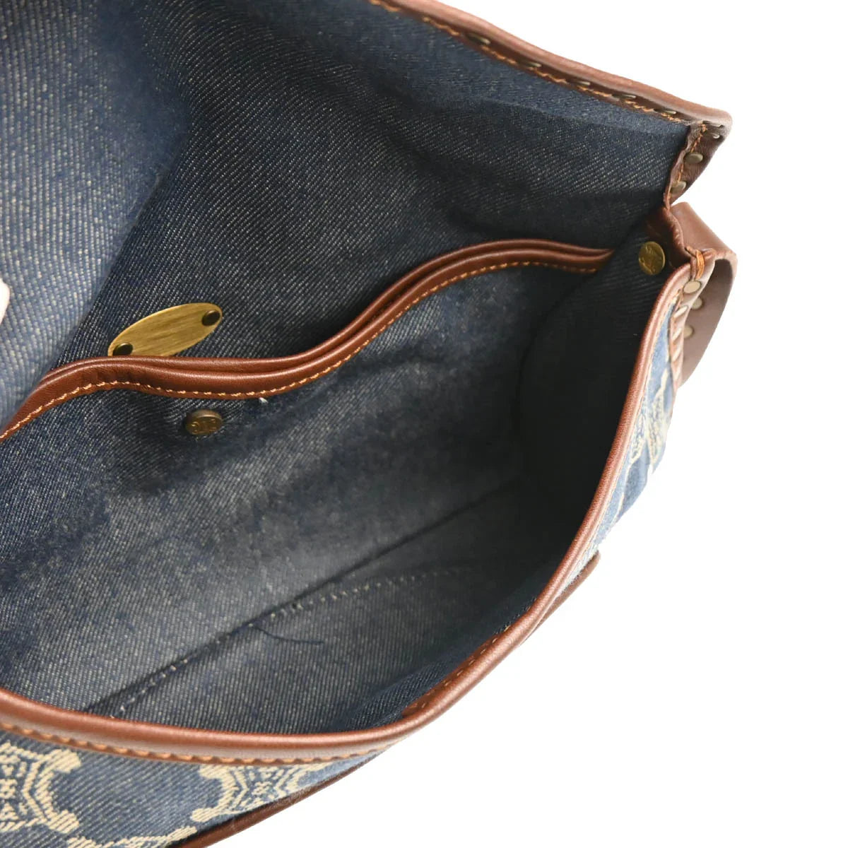 Celine Indigo Denim Macadam Handbag