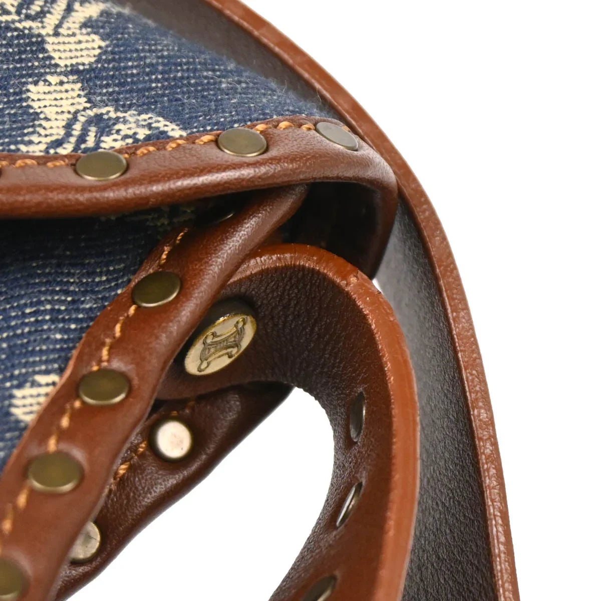 Celine Indigo Denim Macadam Handbag