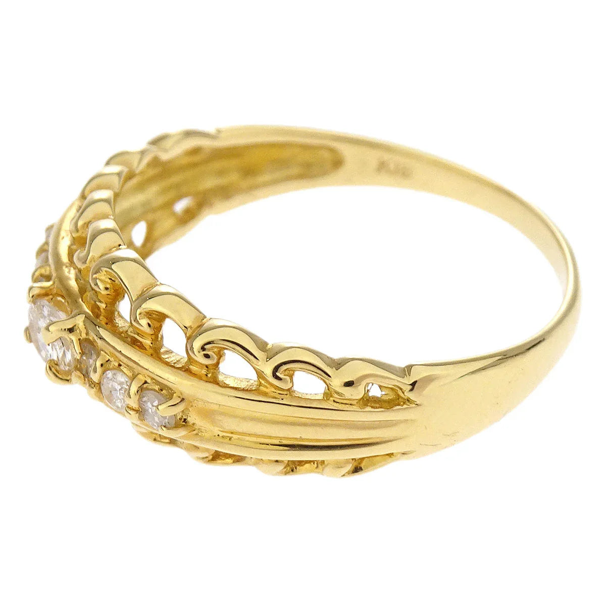 Ring K18 Diamond Gold #54