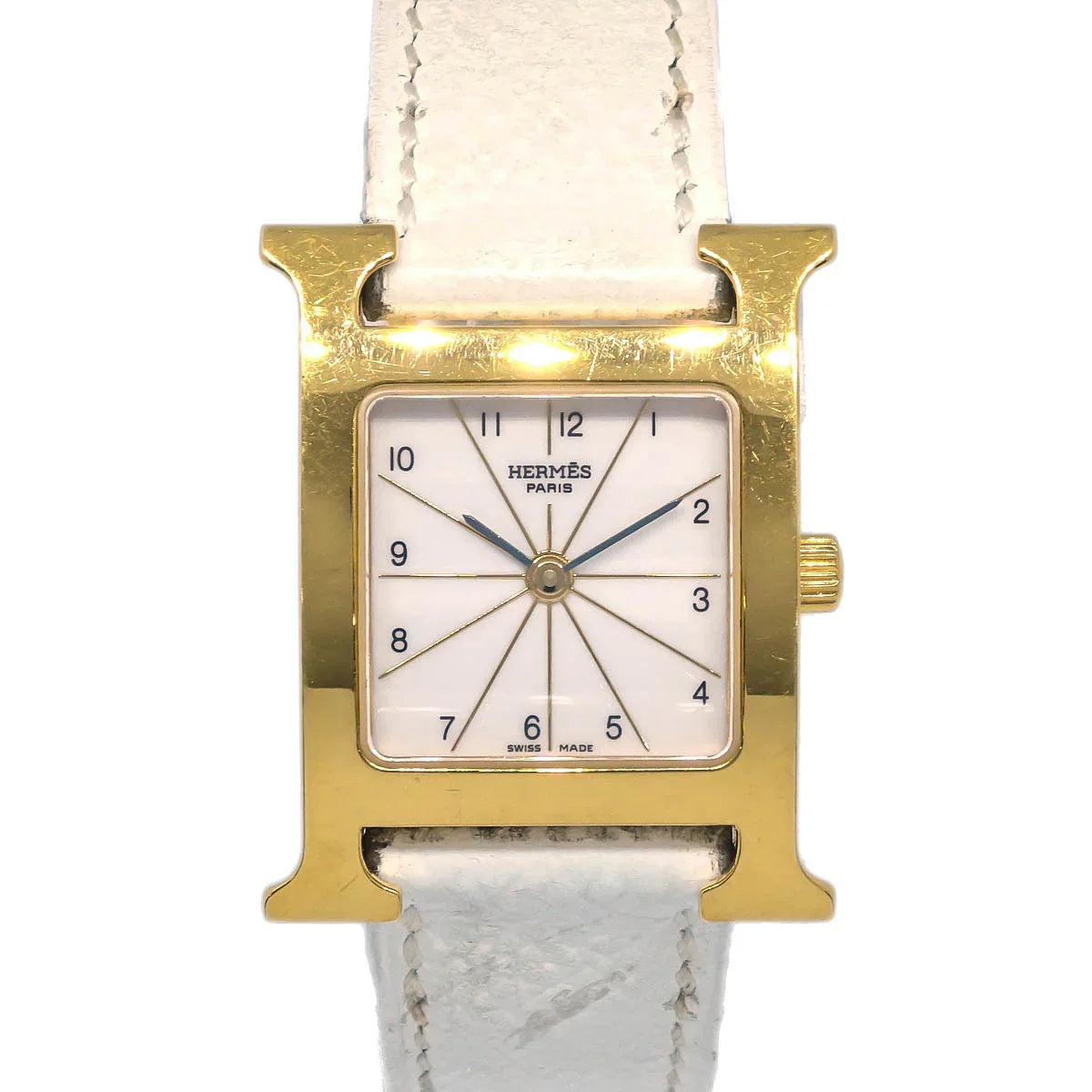 Hermes H Watch HH1.201 Quartz Epsom Watch White