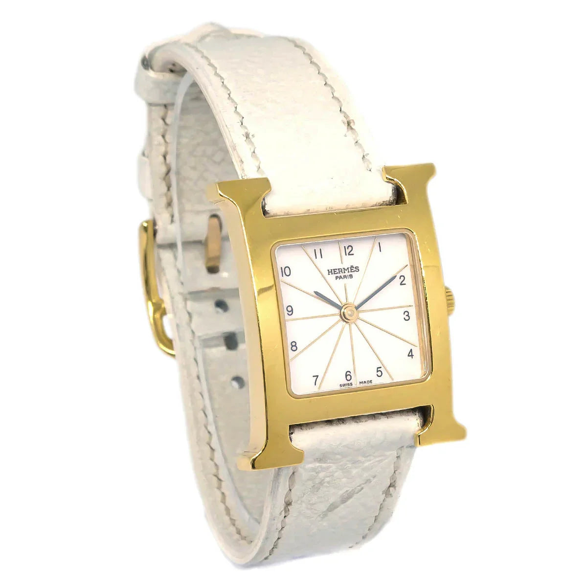 Hermes H Watch HH1.201 Quartz Epsom Watch White