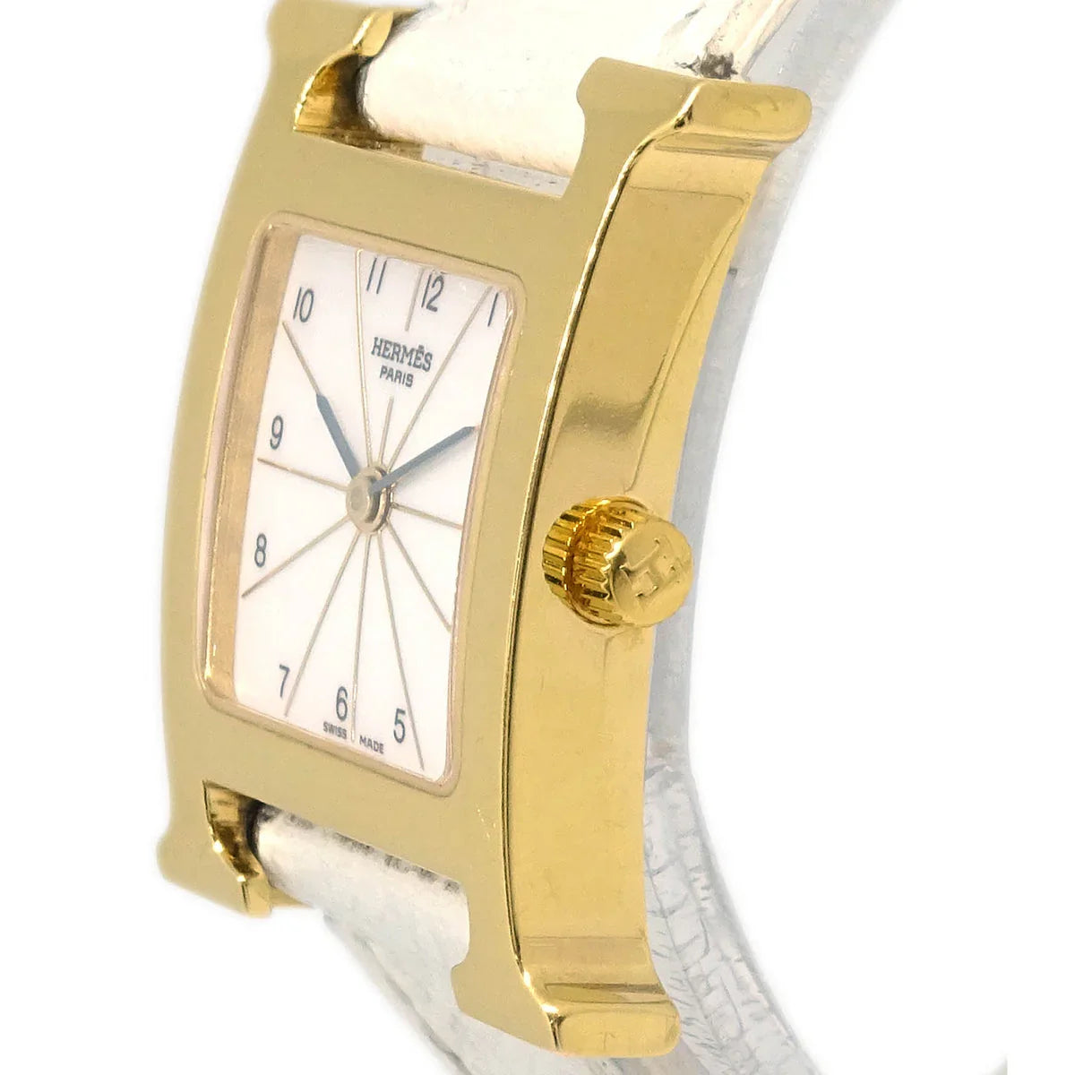 Hermes H Watch HH1.201 Quartz Epsom Watch White