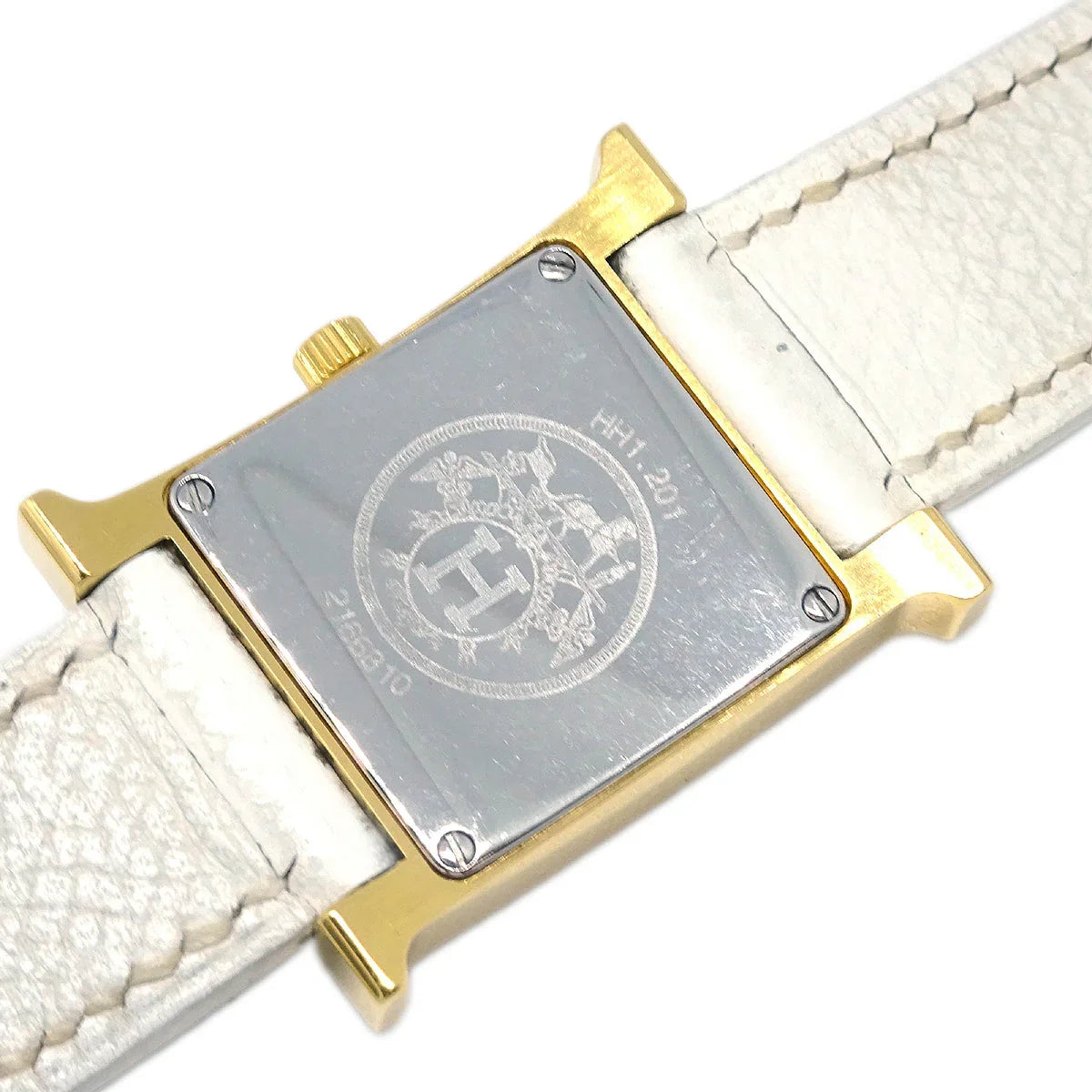 Hermes H Watch HH1.201 Quartz Epsom Watch White