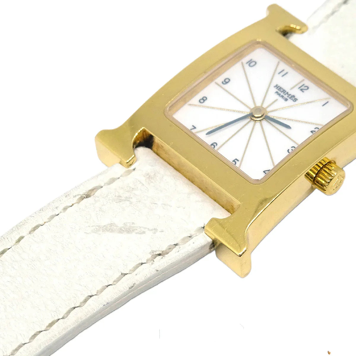Hermes H Watch HH1.201 Quartz Epsom Watch White