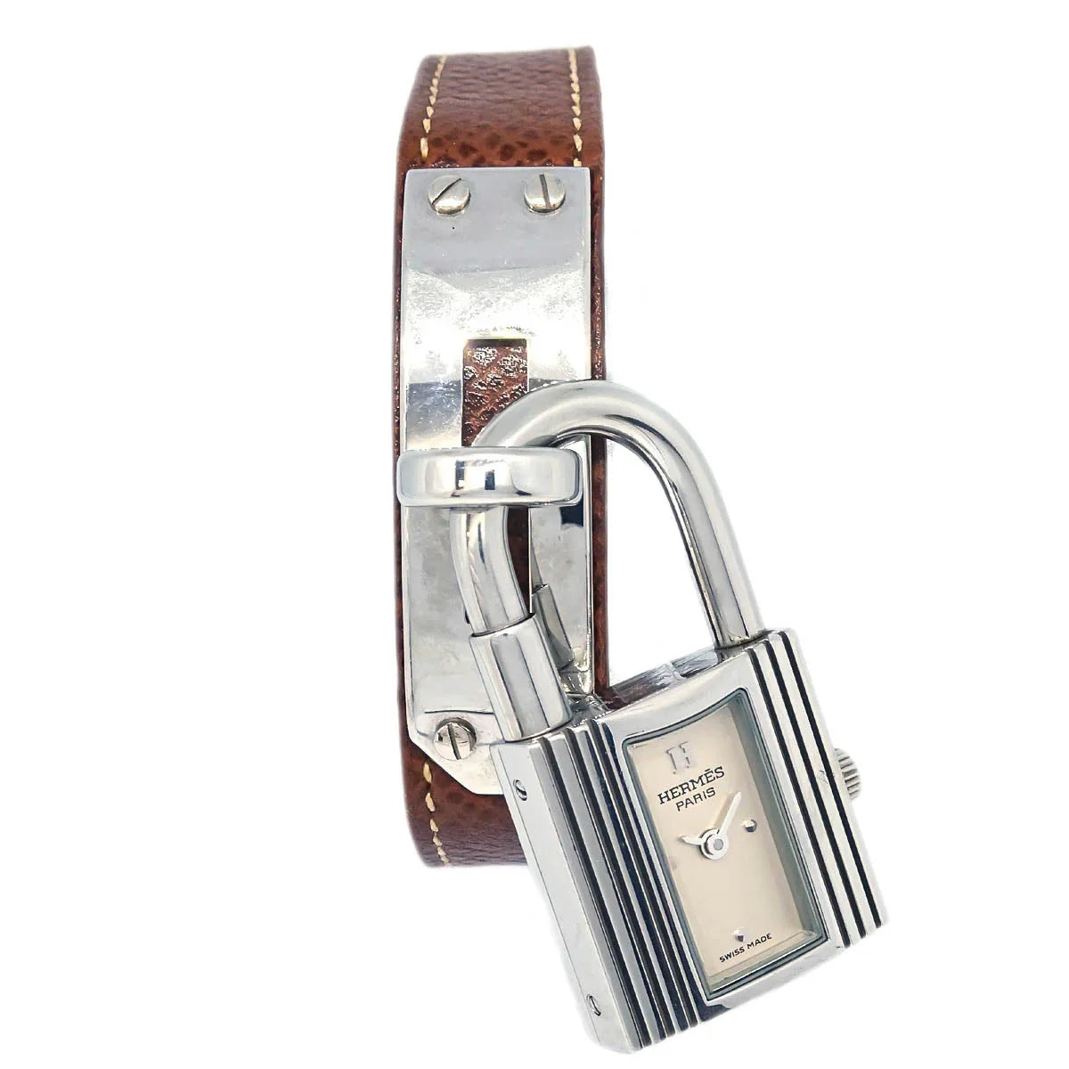 Hermes KE1.210 Kelly Watch Quartz Watch Brown Epsom SS