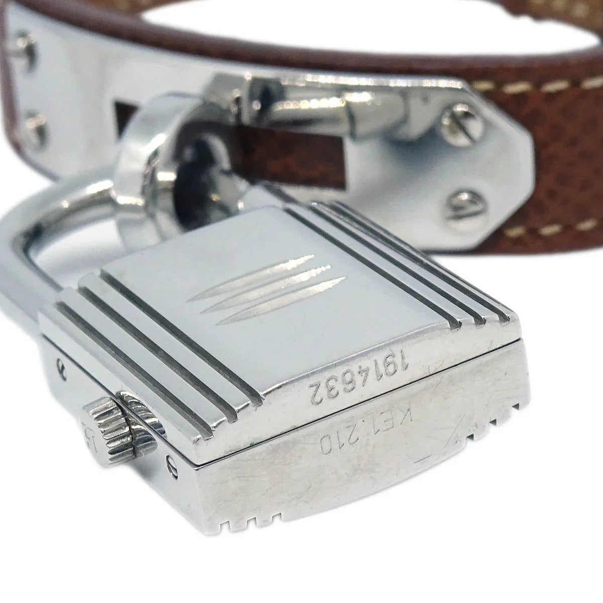 Hermes KE1.210 Kelly Watch Quartz Watch Brown Epsom SS
