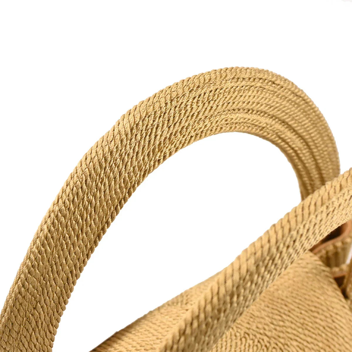 Chanel 1997-1999 Beige Silk Rope Handbag