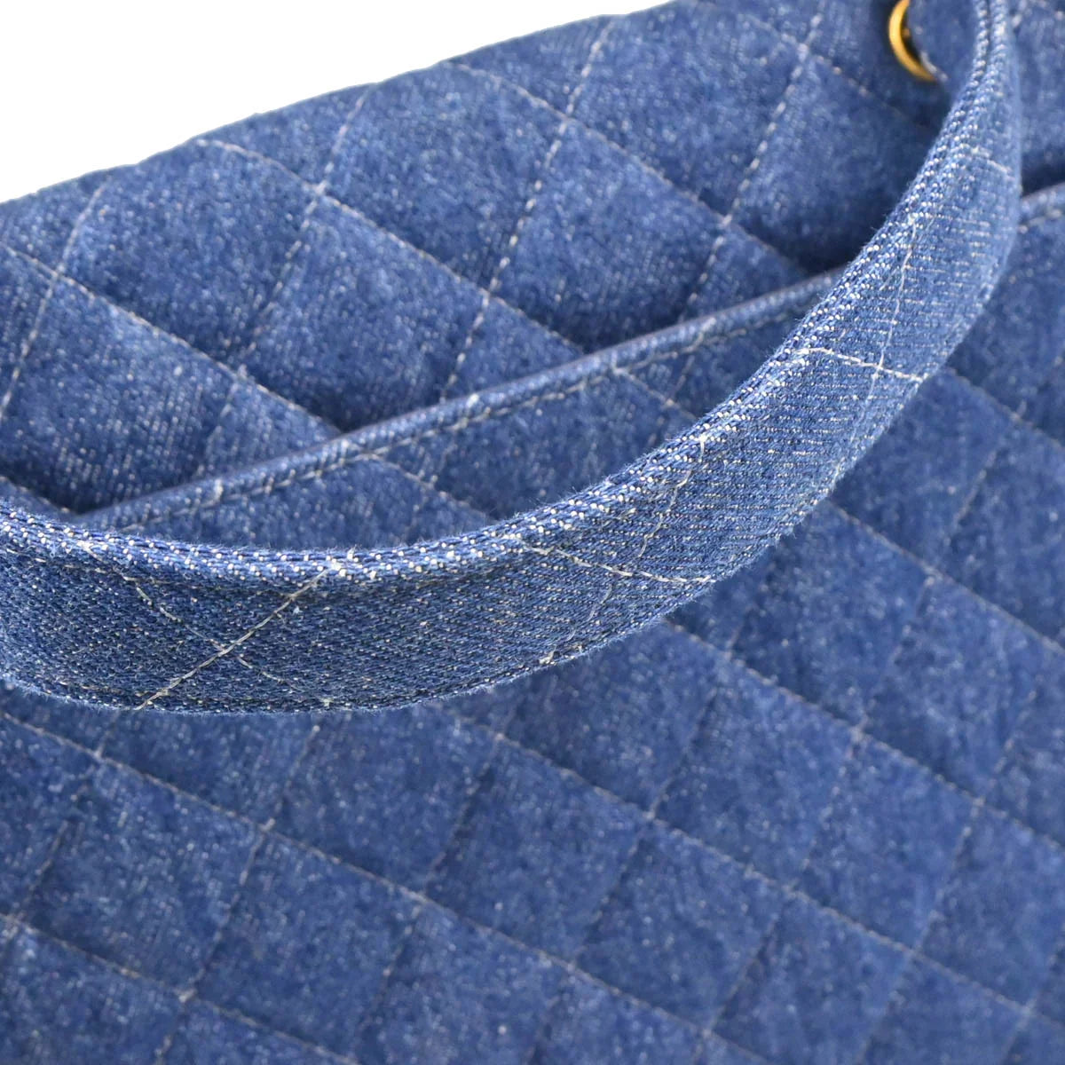Chanel 1997-1999 Blue Denim Top Handle Handbag