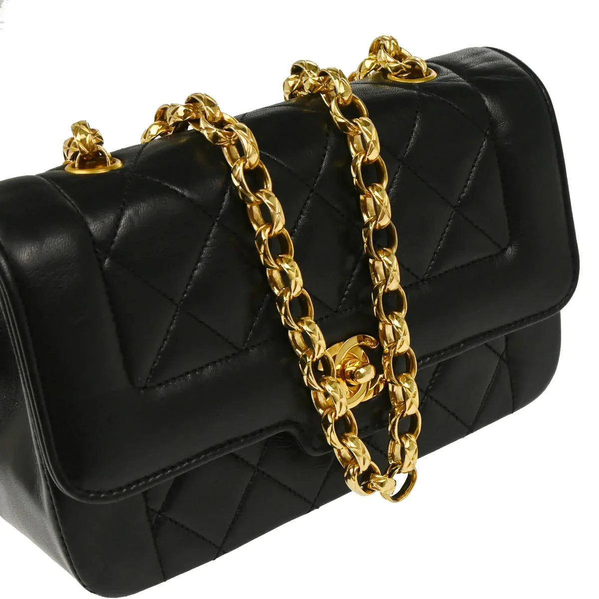 Chanel 2012-2013 Black Lambskin Shoulder Bag