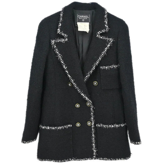 Chanel 1994 Double Breasted Jacket Black #36