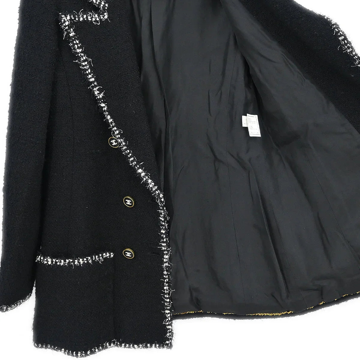 Chanel 1994 Double Breasted Jacket Black #36