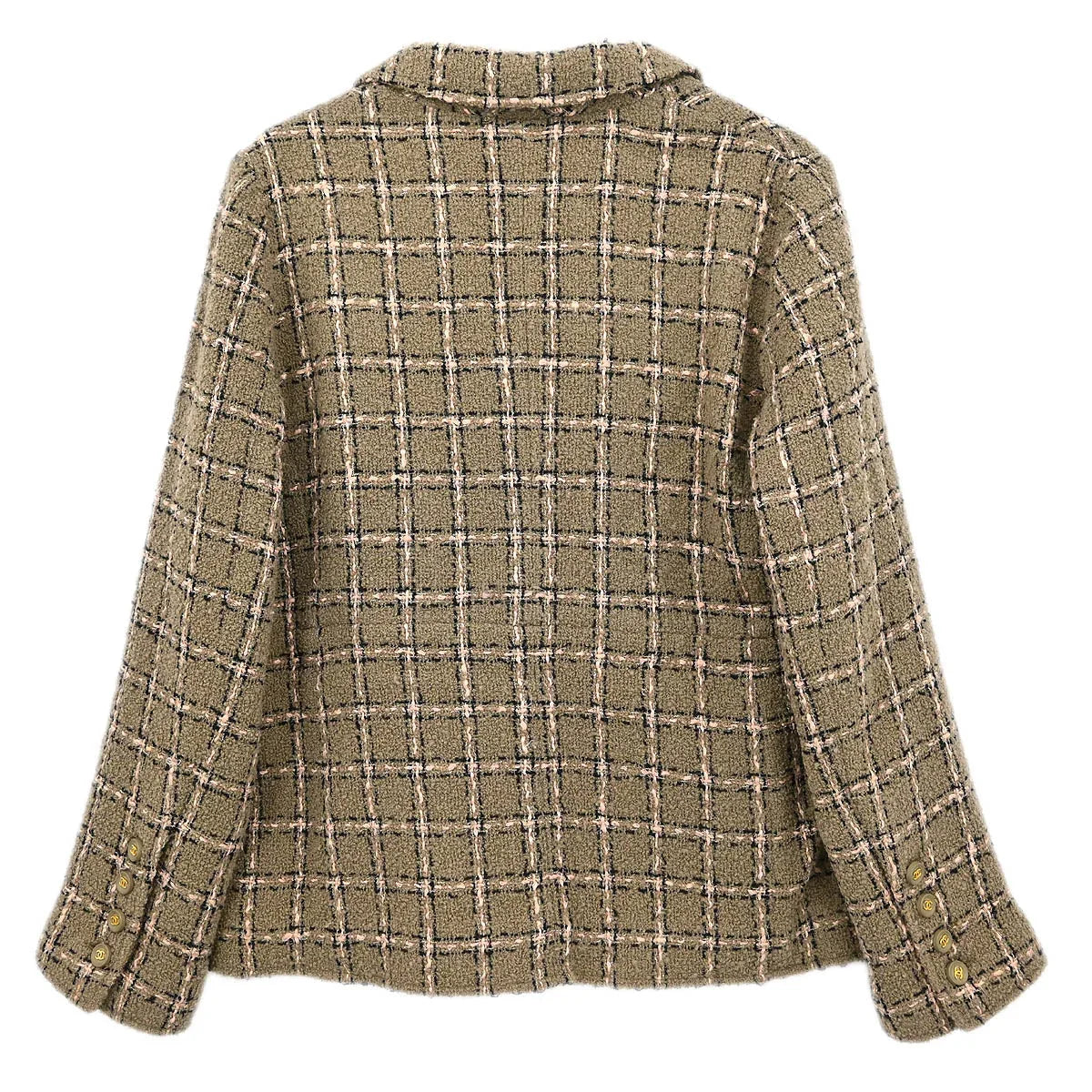 Chanel 1995 Single Breasted Jacket Khaki #40