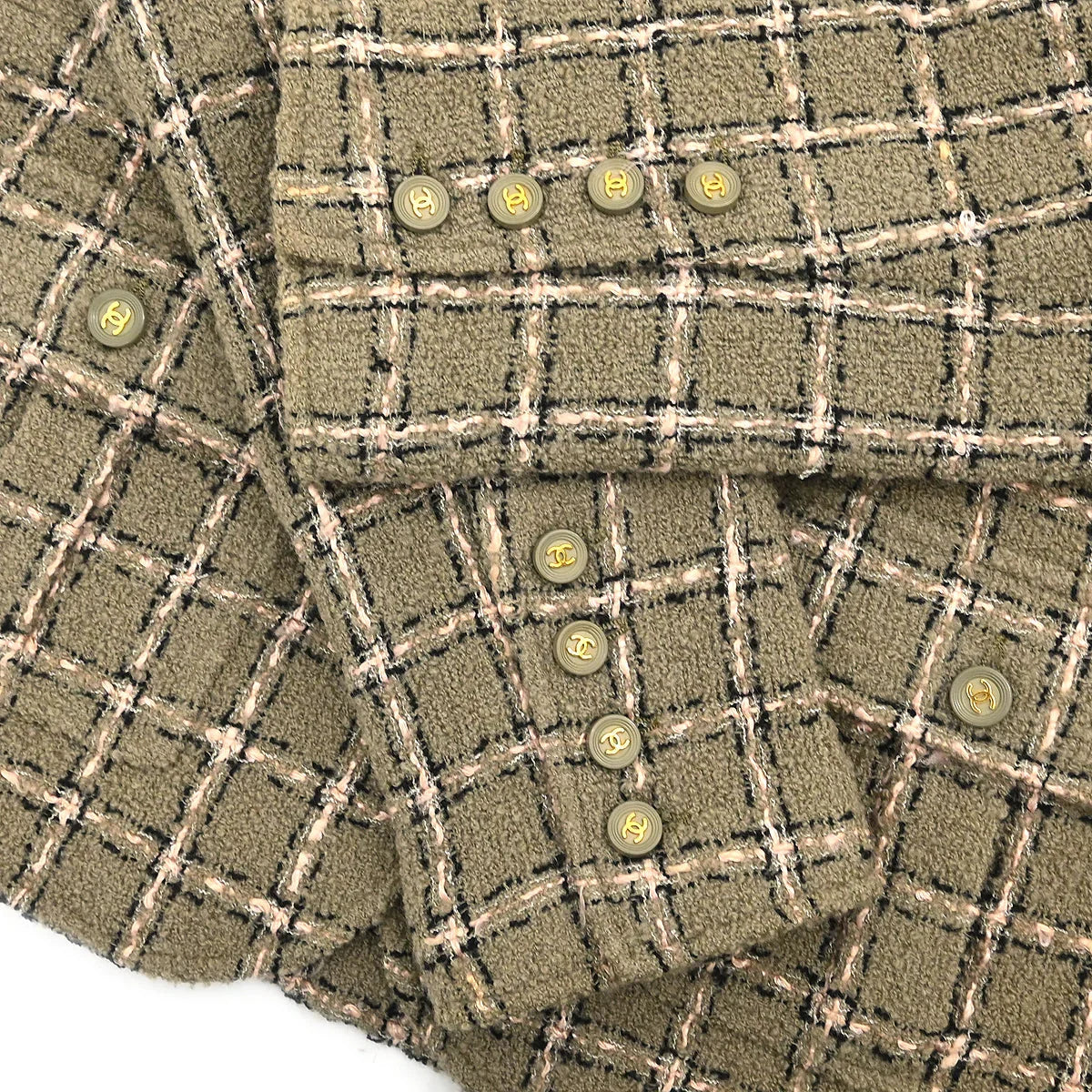 Chanel 1995 Single Breasted Jacket Khaki #40