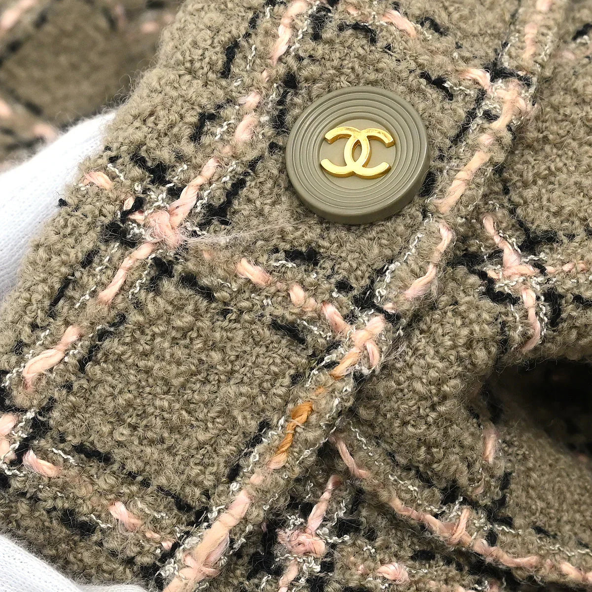 Chanel 1995 Single Breasted Jacket Khaki #40