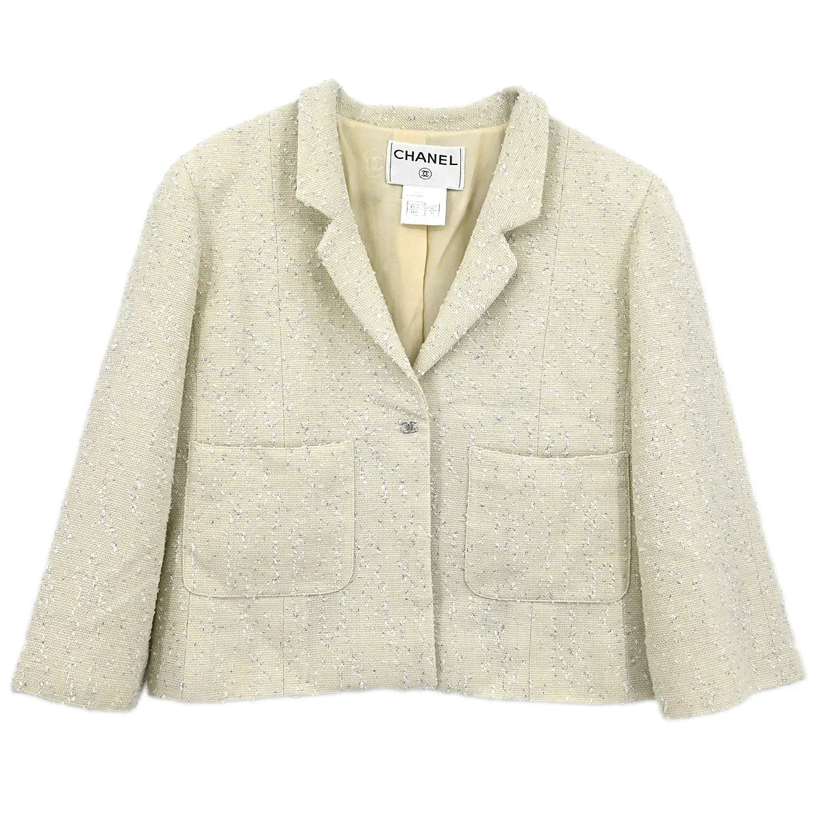 Chanel 1999 Single Breasted Jacket White #38
