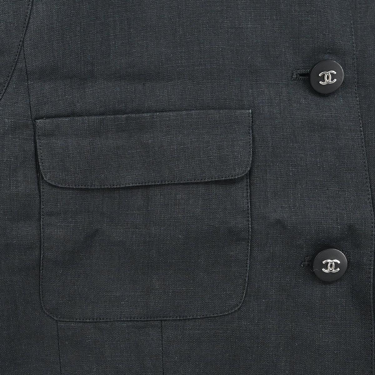 Chanel Sleeveless Vest Jacket Black