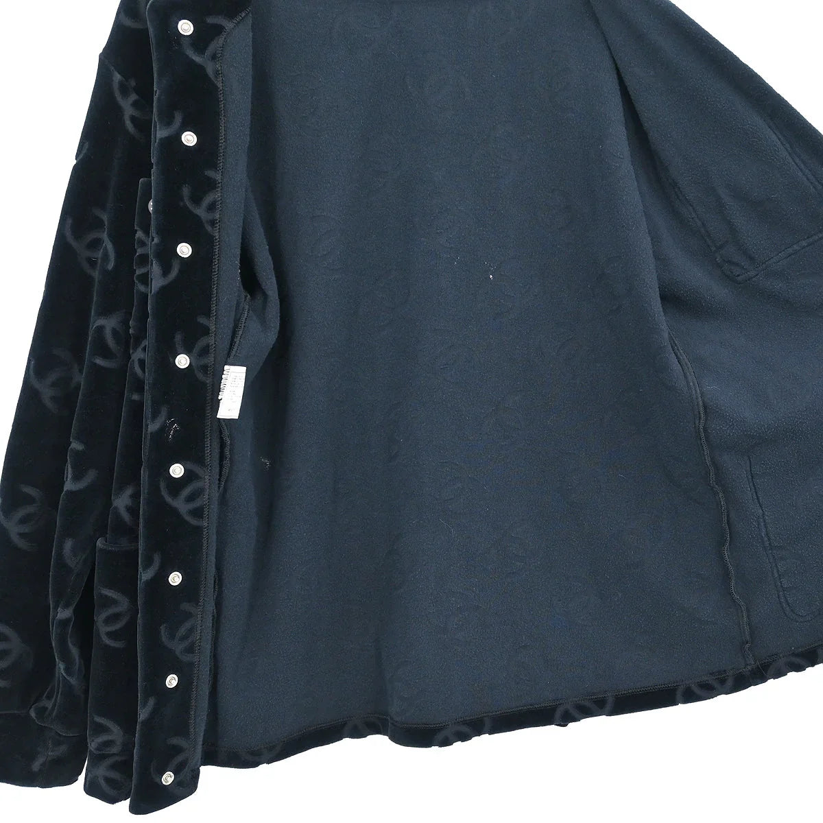 Chanel Single Breasted Collarless Jacket Black #40