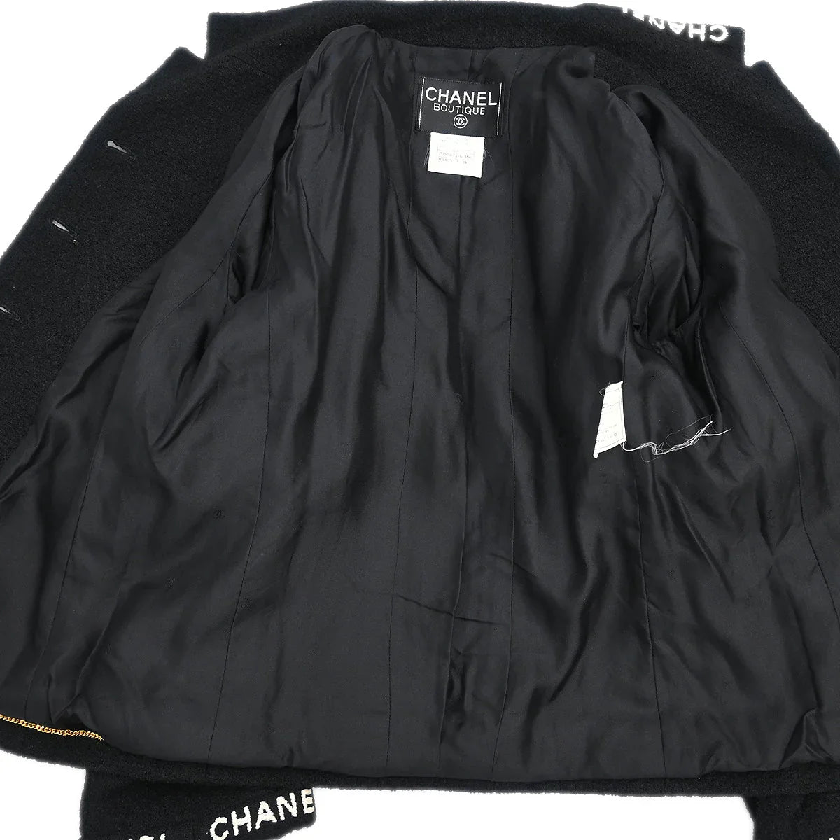 Chanel 1995 Single Breasted Jacket Black #38
