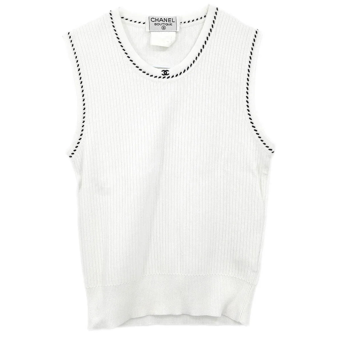 Chanel Sleeveless Top White #40