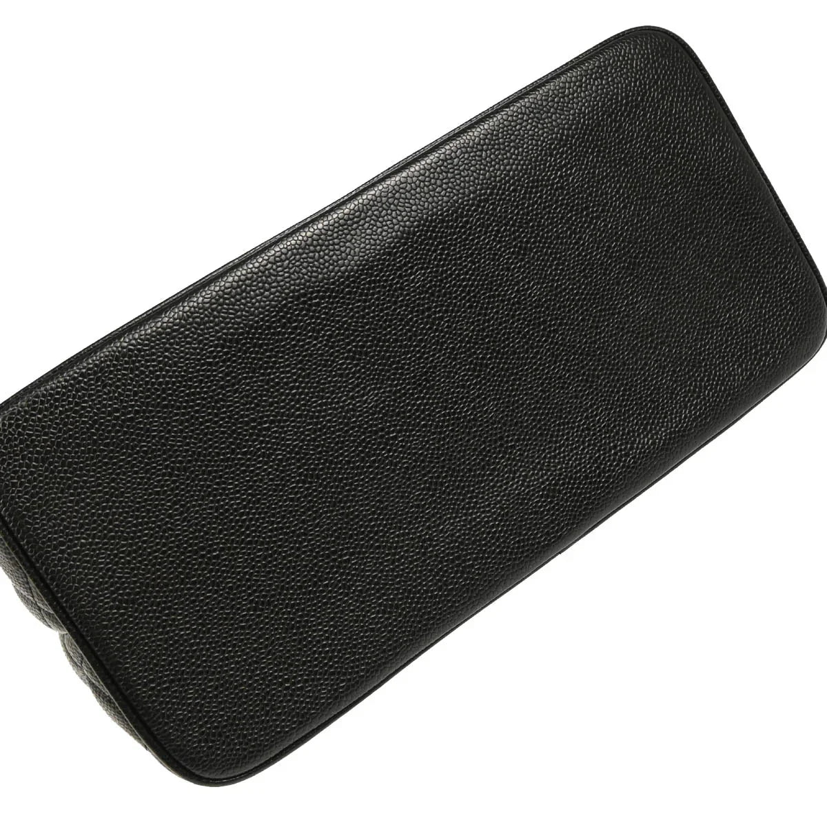 Chanel 2001-2003 Black Caviar Medallion Tote Handbag