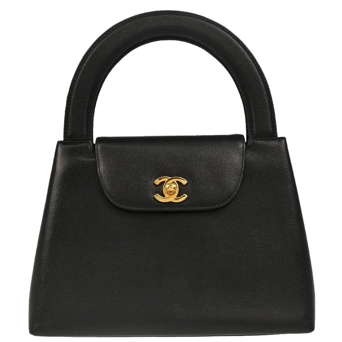 Chanel 1997-1999 Black Caviar Handbag
