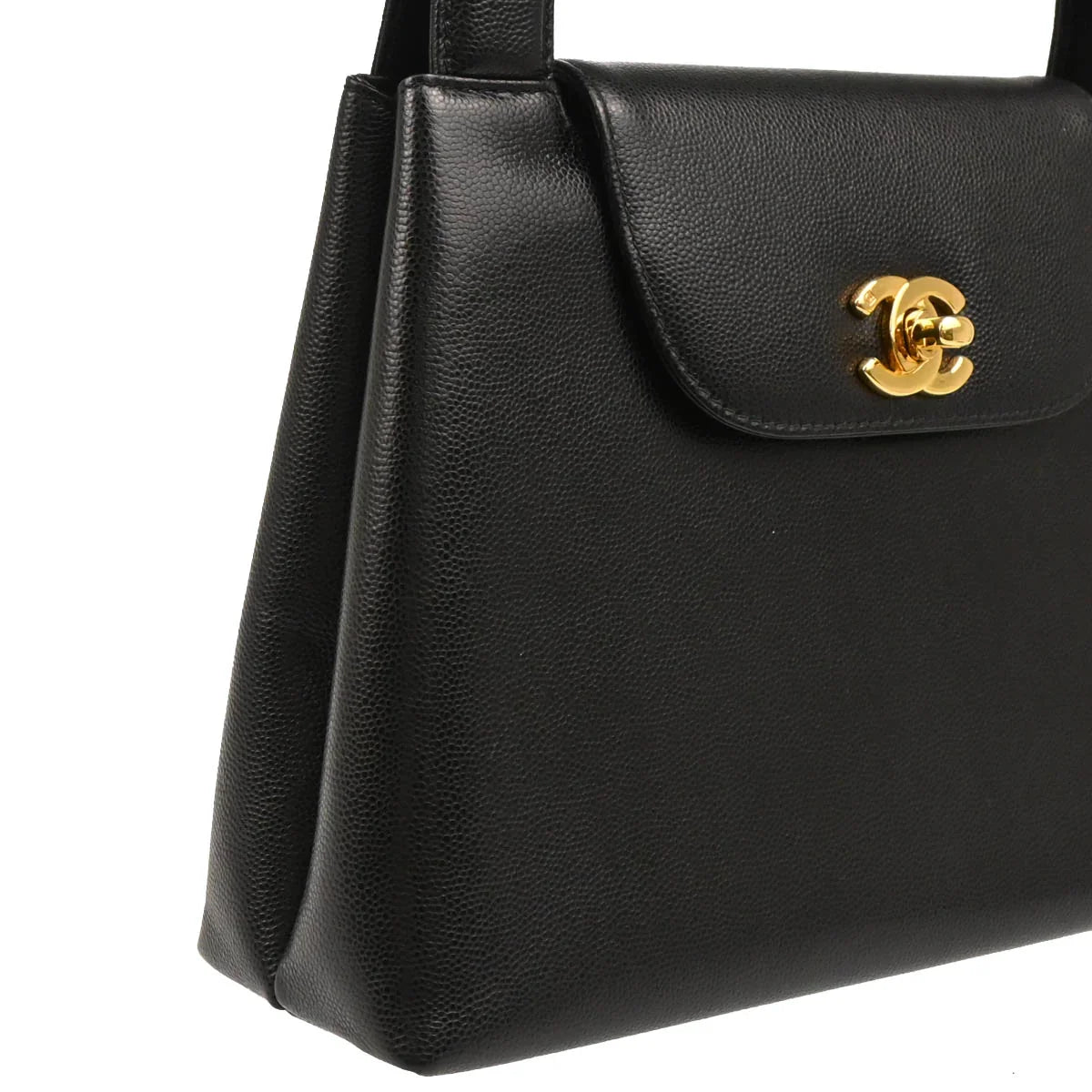 Chanel 1997-1999 Black Caviar Handbag