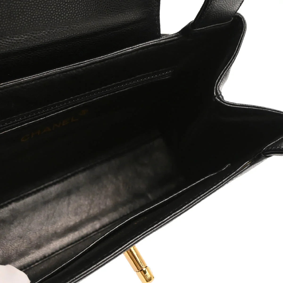 Chanel 1997-1999 Black Caviar Handbag