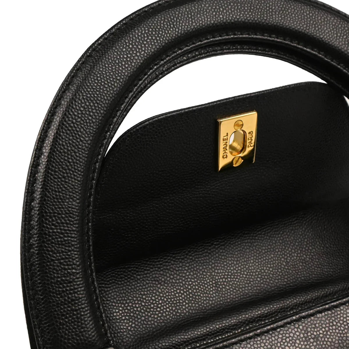 Chanel 1997-1999 Black Caviar Handbag