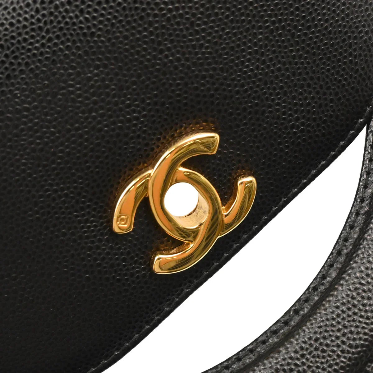 Chanel 1997-1999 Black Caviar Handbag
